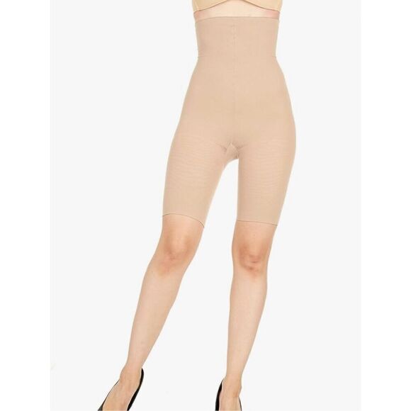 Spanx Assets High Waist Mid Thigh Shaper Nude Size 4 - Picture 3 of 7